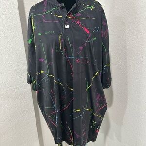 Colorful Splatter Print golf shirt